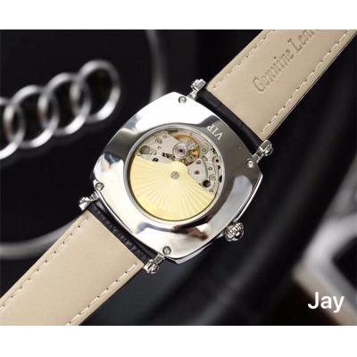 Harmony Japan Miyota 8215 Automatic Movement Mens Watch Black Dial Leather Strap A G06