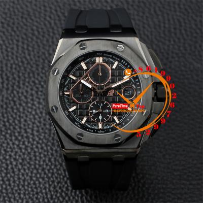 Z16 26400 Royal Oak Offshore Miyota Quartz Chronograph Black Dial Color Rubber 12 Styles