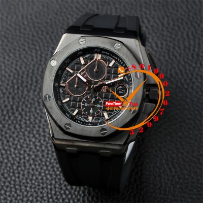 Z16 26400 Royal Oak Offshore Miyota Quartz Chronograph Black Dial Color Rubber 12 Styles