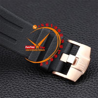 Z02 Royal Oak 26405 Rose Gold Black Dial Miyota Quartz Chronograph Rubber Strap Stopwatch 38 Styles