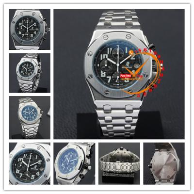 Z05 Royal Oak 26238 Black Dial Miyota Quartz Chronograph Stainless Steel Bracelet Stopwatch 19 Styles