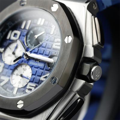 Z18A 26400 Royal Oak Offshore Miyota Quartz Chronograph D-Blue Dial Camouflage Rubber Stopwatch 12 Styles