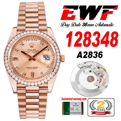 EWF DayDate 36 128348 A2836 Automatic Mens Watch R...