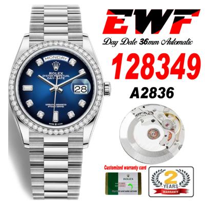 EWF DayDate 36 128349 A2836 Automatic Mens Watch  ...