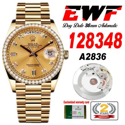 EWF DayDate 36 128348 A2836 Automatic Mens Watch Y...