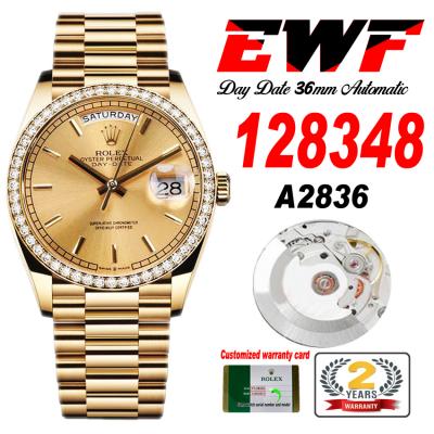 EWF DayDate 36 128348 A2836 Automatic Mens Watch Y...