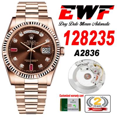 EWF DayDate 36 128349 A2836 Automatic Mens Watch R...