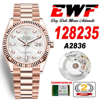 EWF DayDate 36 128349 A2836 Automatic Mens Watch R...