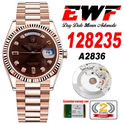 EWF DayDate 36 128349 A2836 Automatic Mens Watch R...