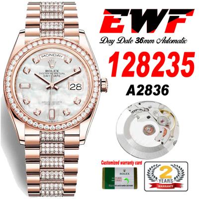 EWF DayDate 36 128349 A2836 Automatic Mens Watch R...