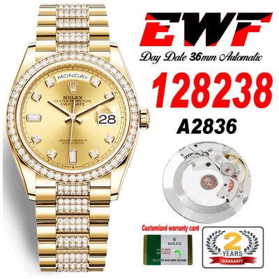 EWF DayDate 36 128349 A2836 Automatic Mens Watch Y...