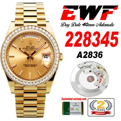 EWF DayDate 40 228345 A2836 Automatic Mens Watch Y...