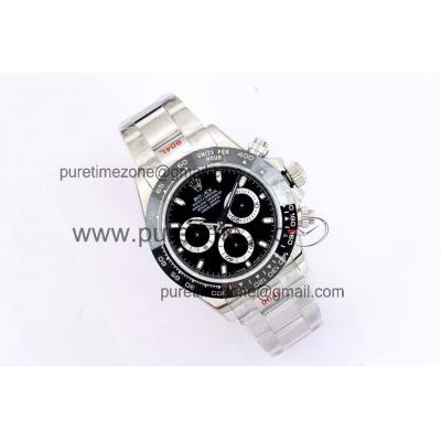 EWF Daytona 116500 A7750 Automatic Mens Watch Panda Black Dial 904L Steel Bracelet 1:1 Best Edition