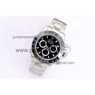 EWF Daytona 116500 A7750 Automatic Mens Watch Panda Black Dial 904L Steel Bracelet 1:1 Best Edition