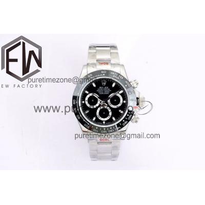 EWF Daytona 116500 A7750 Automatic Mens Watch Panda Black Dial 904L Steel Bracelet 1:1 Best Edition