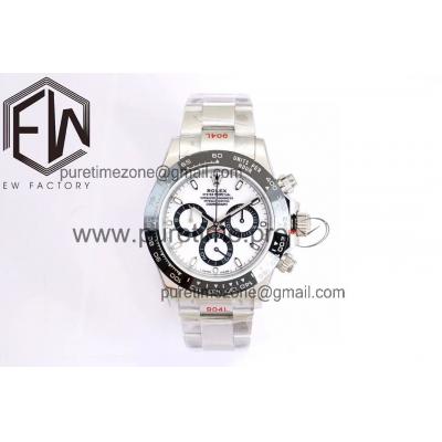 EWF Daytona 116500 A7750 Automatic Mens Watch Panda White Dial 904L Steel Bracelet 1:1 Best Edition