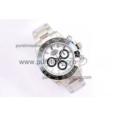 EWF Daytona 116500 A7750 Automatic Mens Watch Panda White Dial 904L Steel Bracelet 1:1 Best Edition