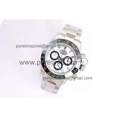 EWF Daytona 116500 A7750 Automatic Mens Watch Panda White Dial 904L Steel Bracelet 1:1 Best Edition