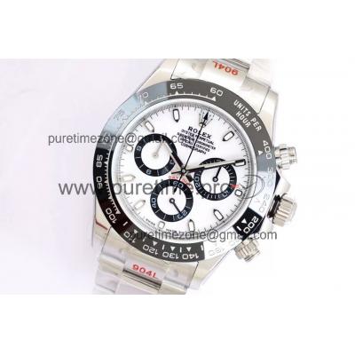 EWF Daytona 116500 A7750 Automatic Mens Watch Panda White Dial 904L Steel Bracelet 1:1 Best Edition