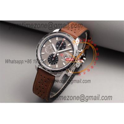 Mille Miglia 168571 SS V7F 1:1 Best Edition Gray Dial on Brown Gummy Strap A7750 Automatic Chronograph Mens Watch