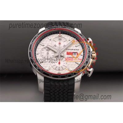 Mille Miglia 168571 SS V7F 1:1 Best Edition White Dial on Black Rubber Strap A7750 Automatic Chronograph Mens Watch