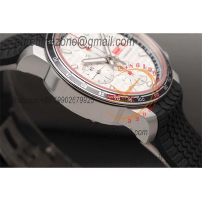 Mille Miglia 168571 SS V7F 1:1 Best Edition White Dial on Black Rubber Strap A7750 Automatic Chronograph Mens Watch