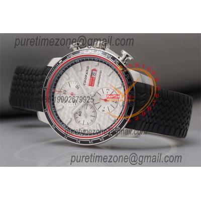 Mille Miglia 168571 SS V7F 1:1 Best Edition White Dial on Black Rubber Strap A7750 Automatic Chronograph Mens Watch