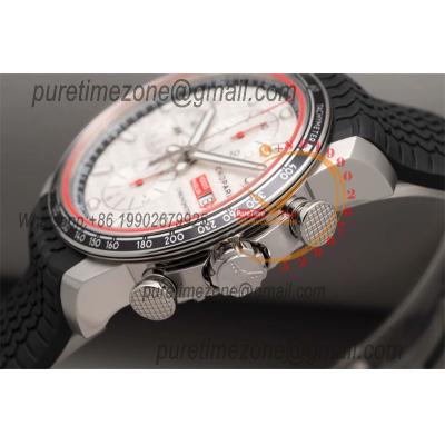 Mille Miglia 168571 SS V7F 1:1 Best Edition White Dial on Black Rubber Strap A7750 Automatic Chronograph Mens Watch