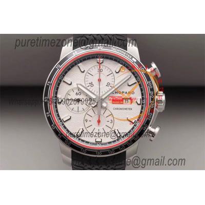 Mille Miglia 168571 SS V7F 1:1 Best Edition White Dial on Black Rubber Strap A7750 Automatic Chronograph Mens Watch