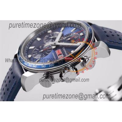 Mille Miglia 168571 SS V7F 1:1 Best Edition Blue Dial on Blue Rubber Strap A7750 Automatic Chronograph Mens Watch