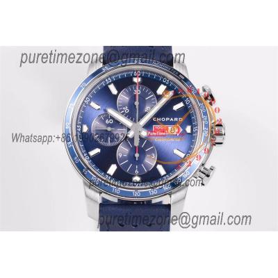 Mille Miglia 168571 SS V7F 1:1 Best Edition Blue Dial on Blue Rubber Strap A7750 Automatic Chronograph Mens Watch