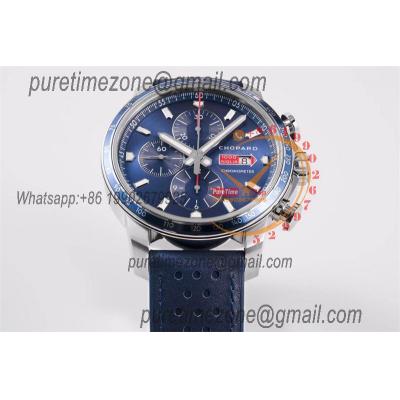 Mille Miglia 168571 SS V7F 1:1 Best Edition Blue Dial on Blue Rubber Strap A7750 Automatic Chronograph Mens Watch