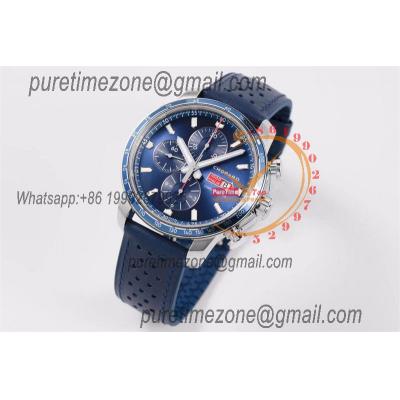 Mille Miglia 168571 SS V7F 1:1 Best Edition Blue Dial on Blue Rubber Strap A7750 Automatic Chronograph Mens Watch