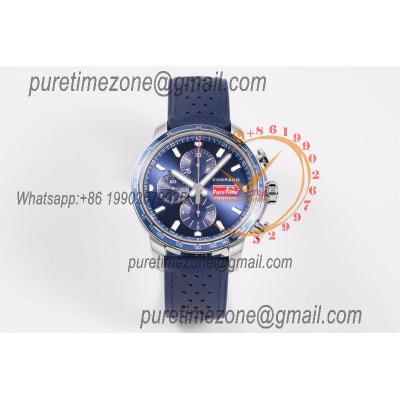 Mille Miglia 168571 SS V7F 1:1 Best Edition Blue Dial on Blue Rubber Strap A7750 Automatic Chronograph Mens Watch