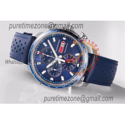 Mille Miglia 168571 SS V7F 1:1 Best Edition Blue Dial on Blue Rubber Strap A7750 Automatic Chronograph Mens Watch