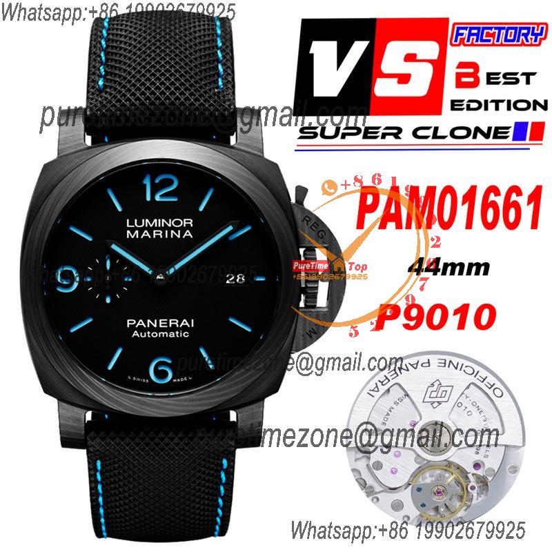 PAM01661 Luminor Marina Carbotech P9010 Automatic Mens Watch VSF 1:1 Best Edition Black Kevlar Composite Strap