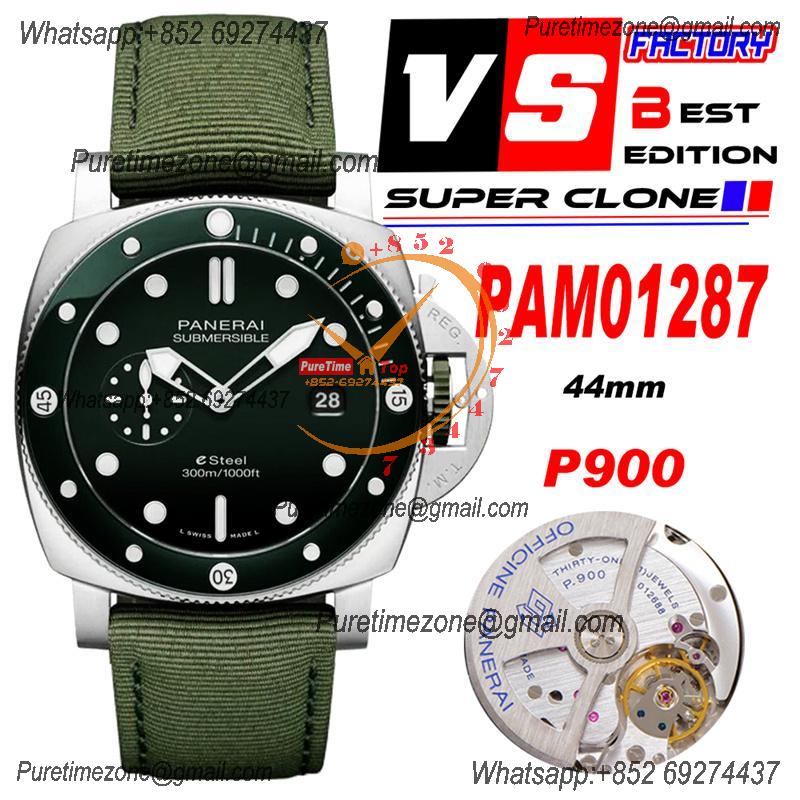 PAM01287 Submersible QuarantaQuattro ESteel Verde Smeraldo P900 Automatic Mens Watch VSF Best Edition Green DIal Nylon