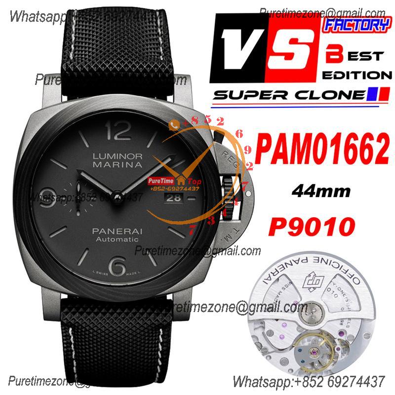 PAM01662 Luminor Marina TuttoGrigio P9010 Automatic Mens Watch VSF 1:1 Best Edition  Black Kevlar Composite Strap