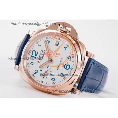 PAM00756 Luminor Due OP AXXXIV Automatic Mens Watch VSF 42mm Best Edition White Dial on Blue Leather Strap