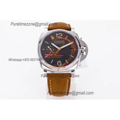 PAM00904 Luminor Due OP AXXXIV Automatic Mens Watch VSF 42mm Best Edition Gray Dial on Brown Asso Strap