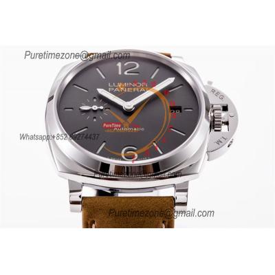 PAM00904 Luminor Due OP AXXXIV Automatic Mens Watch VSF 42mm Best Edition Gray Dial on Brown Asso Strap