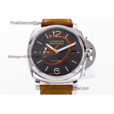 PAM00904 Luminor Due OP AXXXIV Automatic Mens Watch VSF 42mm Best Edition Gray Dial on Brown Asso Strap