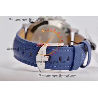 PAM00906 Luminor Due OP AXXXIV Automatic Mens Watch VSF 42mm Best Edition White Dial on Blue Leather Strap