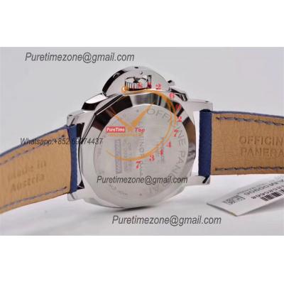 PAM00906 Luminor Due OP AXXXIV Automatic Mens Watch VSF 42mm Best Edition White Dial on Blue Leather Strap