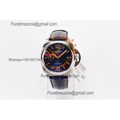 PAM00927 Luminor Due OP AXXXIV Automatic Mens Watch VSF 42mm Best Edition Blue Dial on Blue Leather Strap