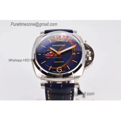 PAM00927 Luminor Due OP AXXXIV Automatic Mens Watch VSF 42mm Best Edition Blue Dial on Blue Leather Strap