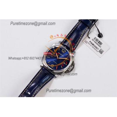 PAM00927 Luminor Due OP AXXXIV Automatic Mens Watch VSF 42mm Best Edition Blue Dial on Blue Leather Strap