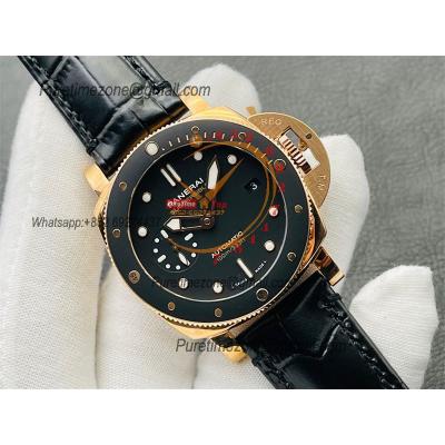 PAM00974 Luminor Submersible OP AXXXIV Automatic Mens Watch VSF 42mm Rose Gold 1:1 Best Edition on Black Rubber Strap