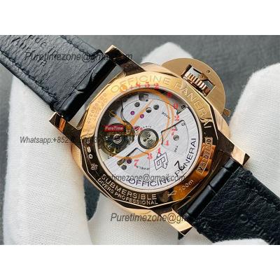 PAM00974 Luminor Submersible OP AXXXIV Automatic Mens Watch VSF 42mm Rose Gold 1:1 Best Edition on Black Rubber Strap