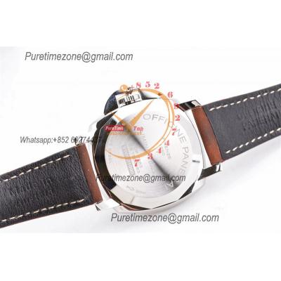 PAM01046 Luminor Due OP AXXXIV Automatic Mens Watch VSF 42mm Steel Case Best Edition White Dial on Brown Asso Strap